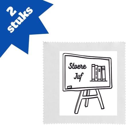 Akyol - stoere juf brillendoekjes - Juf - juf - leraar - 17,8 bij 17,8 cm - 2 stuks