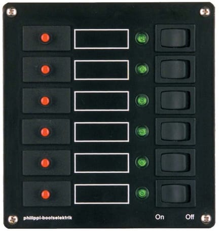 Philippi 12V/24V 6-voudig Schakelpaneel STV 106