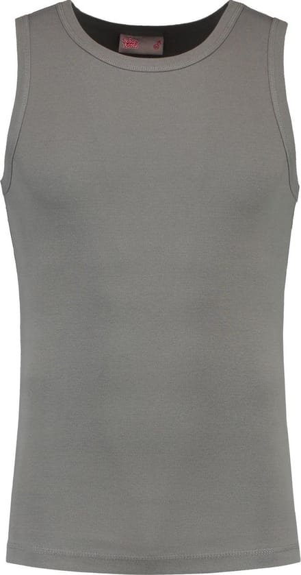 Lemon & Soda rib Tanktop voor heren in de maat S en de kleur parel grijs.