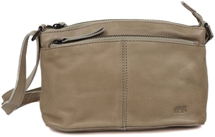 Bear Design Kleine Crossbodytas / Schoudertas Dames - Leer - Danielle - Taupe