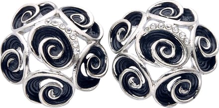 Behave - Oorsteker spiraalvormig design met steentjes - Mode-accessoire