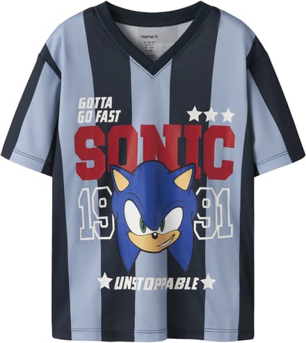NAME IT - NKMAGE SONIC SS NREG POLY TOP SKY - Jongens - T-shirts
