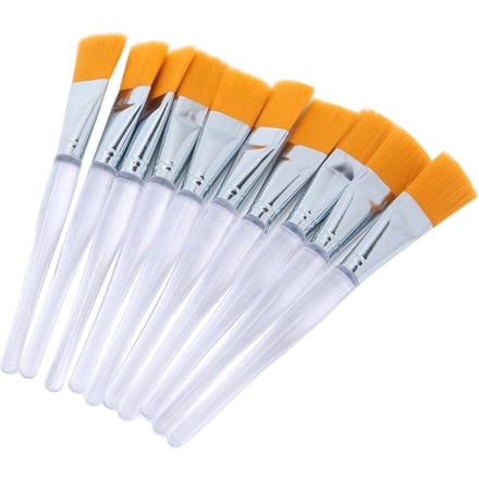 10 STUKS Gezichtsmaskerkwast Aanbrengen Slaapmasker Zachte Applicator Kwasten Plastic Handvat white