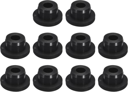 10 Zwarte Rubberen Stoops voor Gaten van 17 mm - Waterdicht en Hittebestendig Afsluitstuk