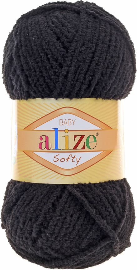 Alize Softy Black 60 Pakket 5 Bollen 250 Gram
