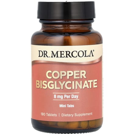 Dr. Mercola - Copper Bisglycinate - Koper Bisglycinaat - 8 mg - 180 tabletten