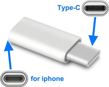 Lightning compatibel naar USB-C adapter