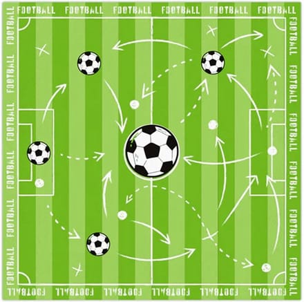 Servetten voetbal 10st - Tafeldecoraties .