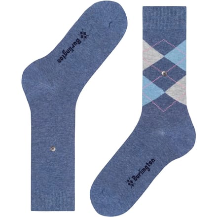 Burlington Everyday 2-Pack gedessineerd katoen multipack sokken dames blauw - maat 36-41
