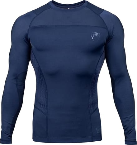 Venum Rashguard G-Fit Compression Shirt L/S Blauw - S