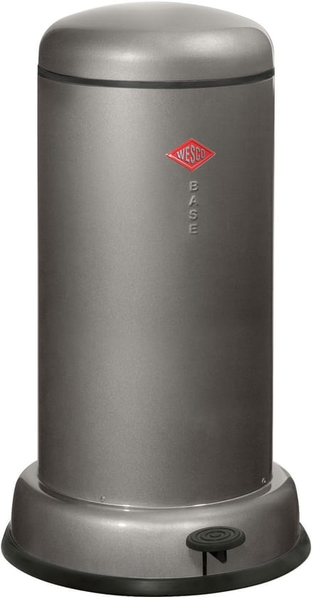 WESCO Baseboy Prullenbak met Soft Close | 20 Liter | Metaal - Grafiet | Pedaalemmer