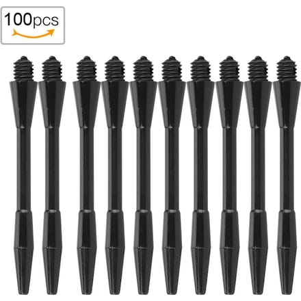 100 PIÈCES Tige de Fléchette Solide Résistante Bâtonnet Plastique PP Tige en Nylon black