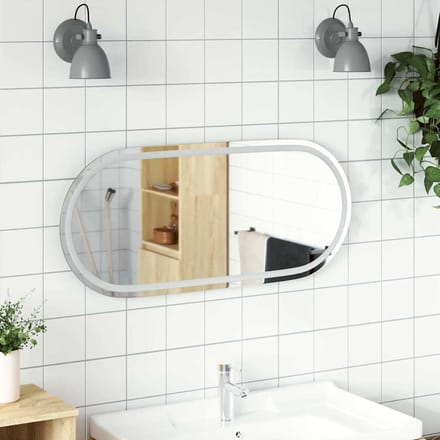 vidaXL - Badkamerspiegel - LED - ovaal - 100x45 - cm