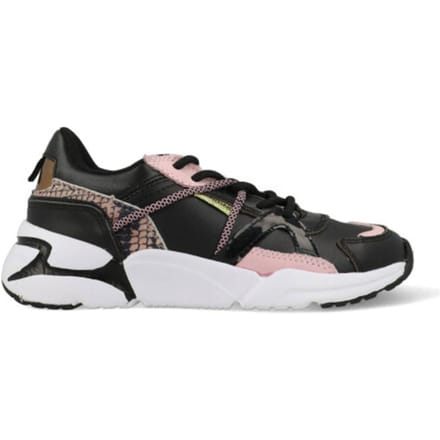 Vingino Odilia Lage sneakers - Leren Sneaker - Meisjes - Zwart - Maat 37
