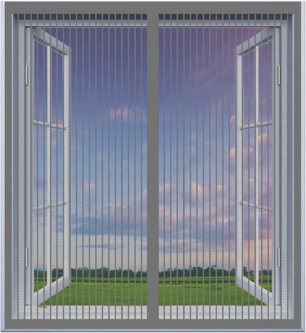 Magnetisch Raamscherm Hor Grijs 110x70 cm - Eenvoudige Montage Insectenhor