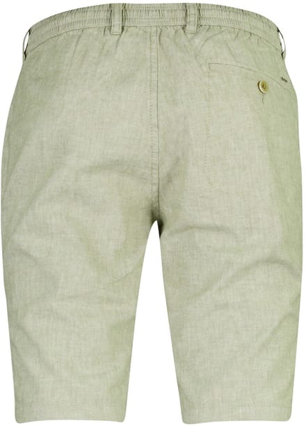 Brax shorts groen gemêleerd katoen linnen