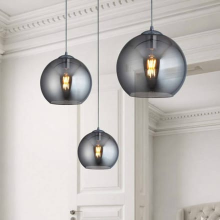 Searchlight Balls rookglas - Hanglamp - 1 Lichts - Smoke - Glasbol - 32cm