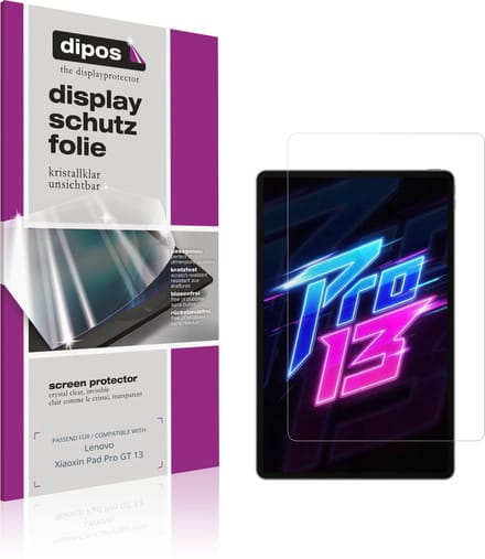 dipos – 2x Beschermfolie geschikt voor Lenovo Xiaoxin Pad Pro GT 13 | Krasbestendige & heldere Screenprotector Ultra-Thin