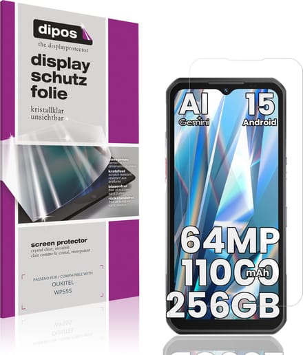 dipos – 4x Beschermfolie geschikt voor OUKITEL WP55S | Krasbestendige & heldere Screenprotector Ultra-Thin