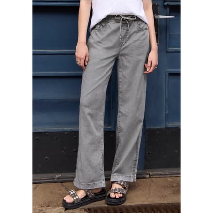 Wide Legs jeans met elastische tailleband