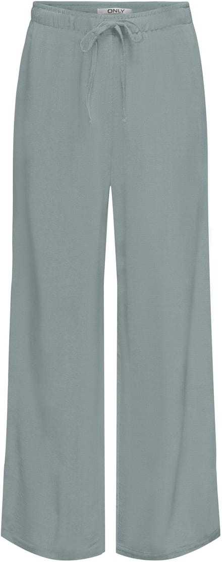 ONLY - ONLSIESTA MW PULL-UP LINEN BL PNT NOOS Dames Broeken - Abyss - Maat - W26 X L30