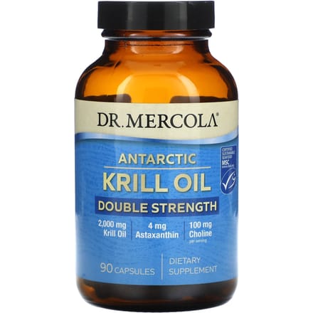 Dr. Mercola, Antarctische Krillolie, Dubbele Sterkte, 90 Capsules