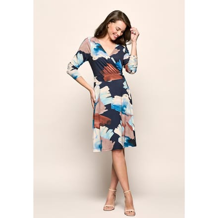 July Print Jurk Navy / Multi