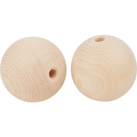 VBS Houten kogels halfgeboord "Ø 70 mm" - 2 stucks