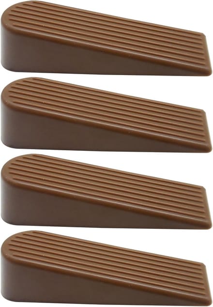 Deurstoppers Set - Antislip Wiggen - Deuren Open Houden - Duurzaam Siliconengel - 4 Stuks - Bruin
