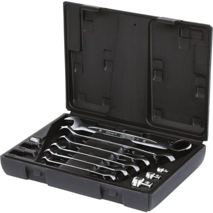 KS Tools 503.4647 Ringsleutel met ratelset Sleutelbreedte (metrisch) 8 - 19 mm