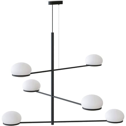 LEDS-C4 Coco Chandelier hanglamp, zwart/wit