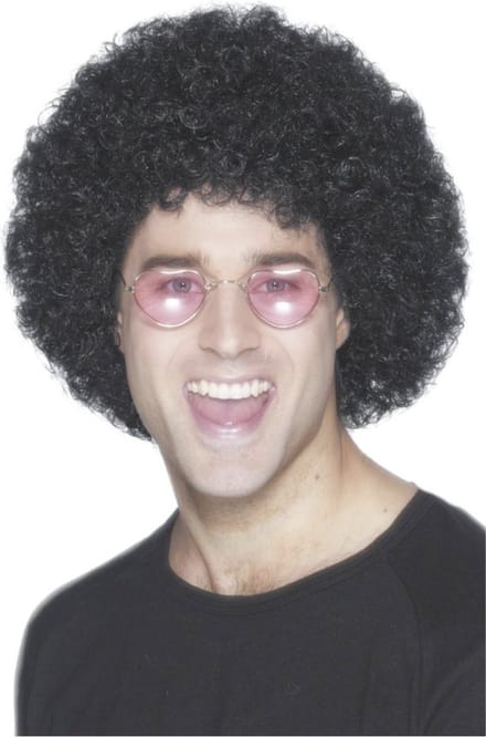 Zwarte afro pruik voor volwassen - Verkleedpruik - One size