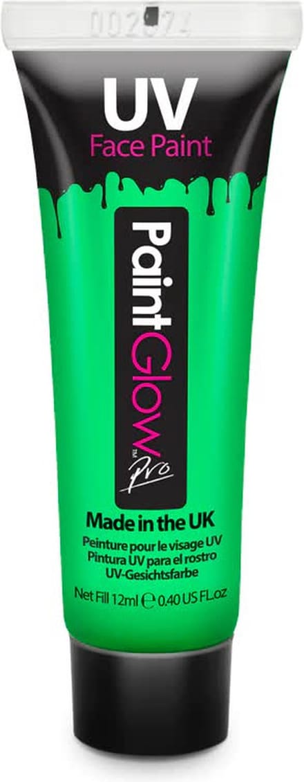 PaintGlow - UV Face & Body paint - Blacklight verf - Festival make up - 12 ml - groen