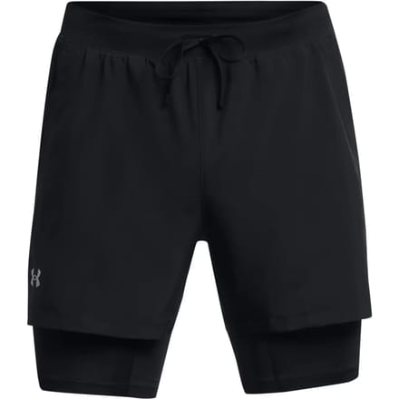 Under Armour Launch 5 2-in-1 Sportshort heren Zwart XS