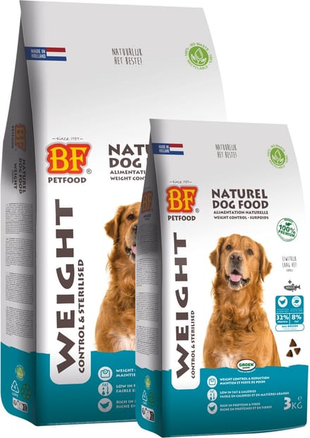 BF petfood hondenvoer Weight Control & Sterilised 4 keer 3 kg