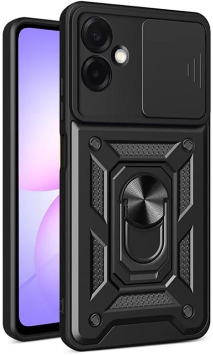 Hoesje geschikt voor Samsung Galaxy A07 4G - Techsuit Camshield Back Cover - Zwart