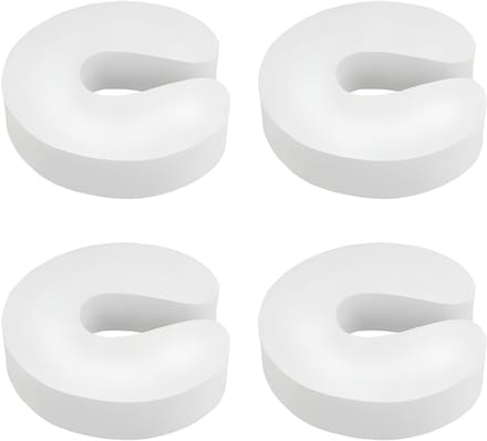 Deurstopper voor Binnen - Deurklem - Kinderbeveiliging Deur - Deurklink Buffer - Deurvastzetter - Deurbuffer - Deurwig - Wit - 4 Stuks