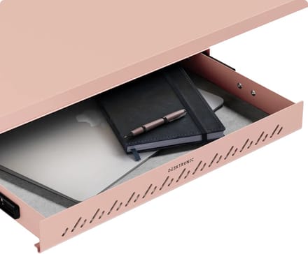 Desktronic Bureaulade - Roze - Hoogste kwaliteit staal - Maximaal gewicht 8kg