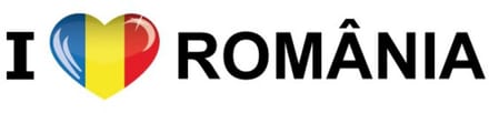 Sticker - I love Romania - 19 x 4 cm - Romenie - landenthema