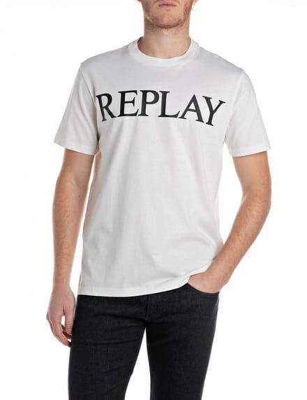Replay Heren T-Shirt regular fit Wit S Ronde Hals Volwassenen