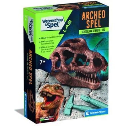 Clementoni Wetenschap & Spel - Archeo Spel - Schedel van de Grote T-Rex - Dinosaurus Speelgoed - Vanaf 7 jaar