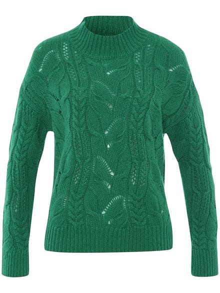 Trui in mix scheerwol en kasjmier Van include groen