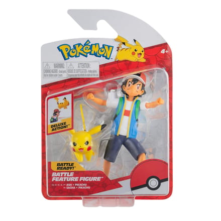 Pokémon Battle Feature Figuur Ash & Pikachu 11cm Action Figuur