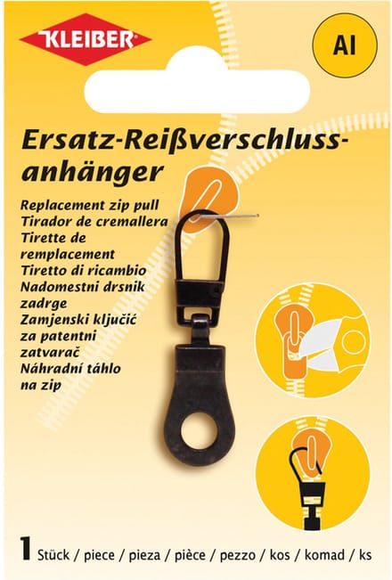 Ritssluiting-hangers, metaal, zwart