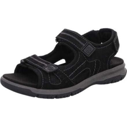 Rohde Zwarte Leren Heren Sandalen - Zwart - 40