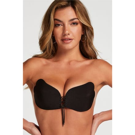 Hunkemöller Dames Accessoires Push-up Plak Bh met vleugel - Zwart - maat E