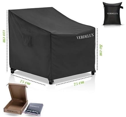 Verdelux Tafelhoes Tuintafel 75x120x75 cm Zwart