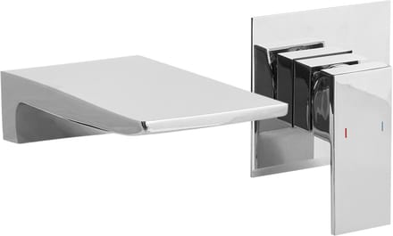 KARUAY - Wandgemonteerde mengkraan - Zilver - Messing