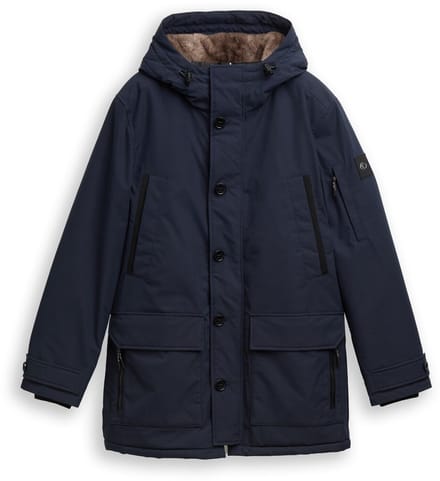 Tom Tailor - Parka met waterafstotende functie - Maat XXL - sky captain blue