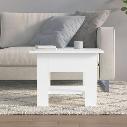vidaXL - Salontafel - 55x55x42 - cm - bewerkt - hout - wit